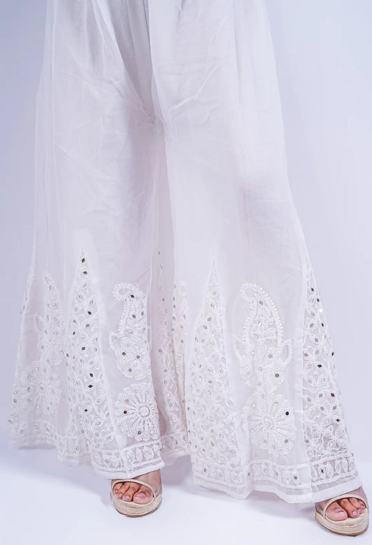 Mirror Chikankari Sharara