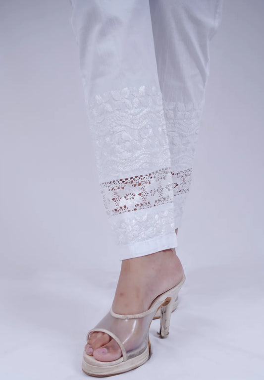 Lace Chikankari Pants