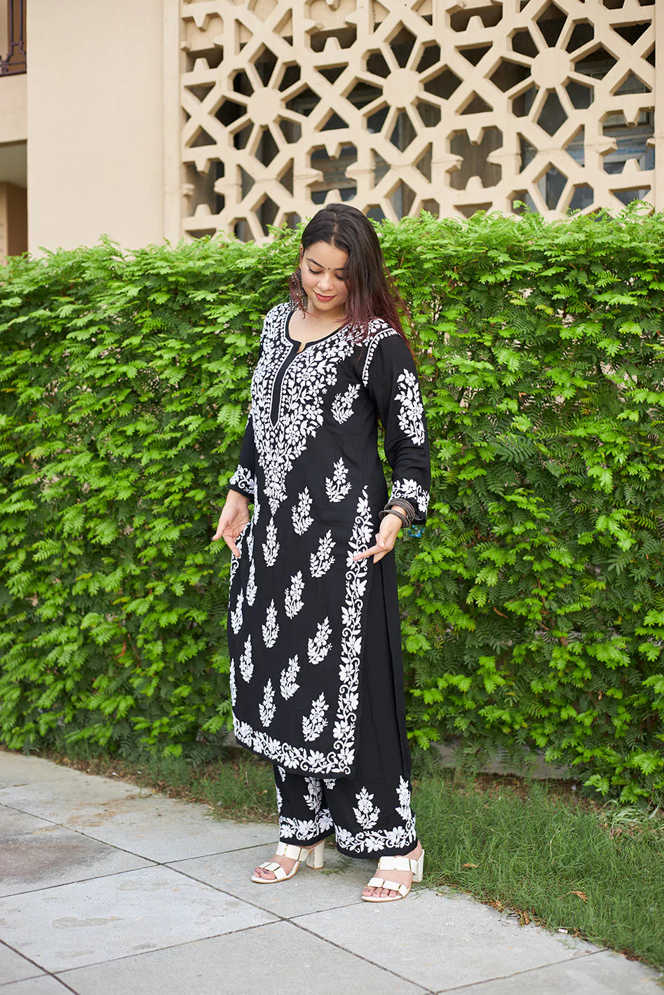 Naaz Chikankari Cotton Co-Ord Set