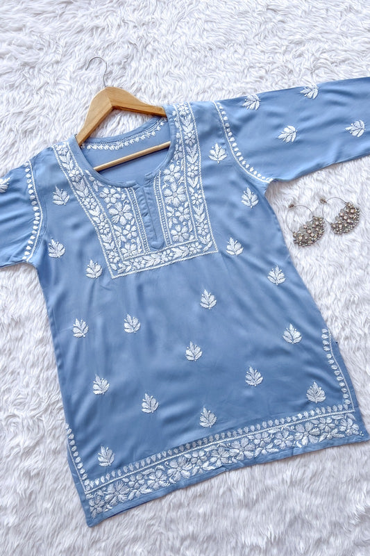 Short Chikankari Kurti