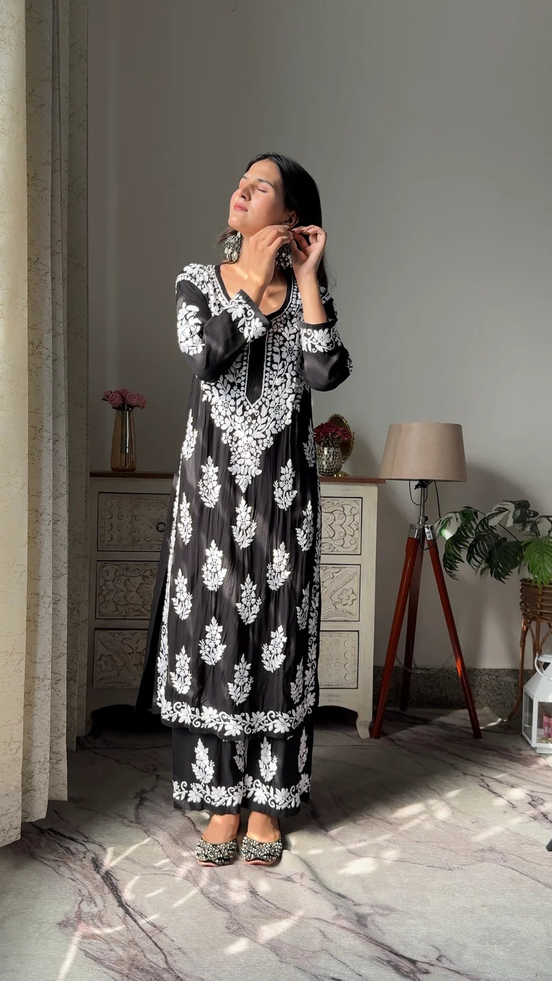 Naaz Chikankari Cotton Co-Ord Set
