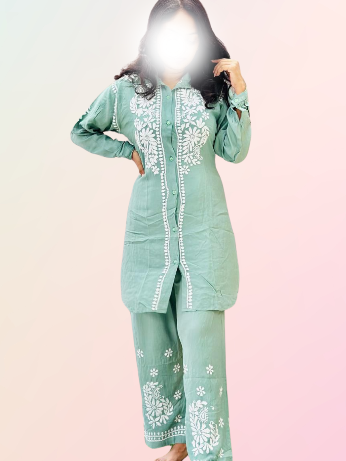 Mira Chikankari Co-ord Set
