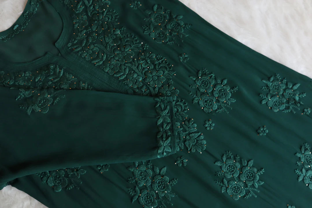 Rose Premium Chikankari Kurta