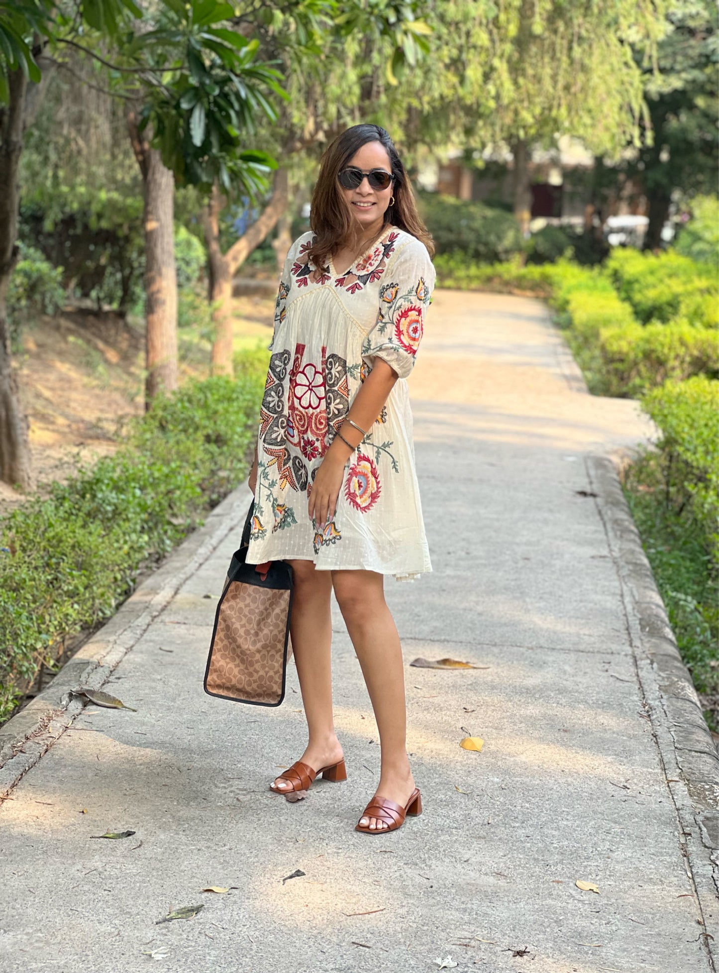 Colourful Chikankari Dress