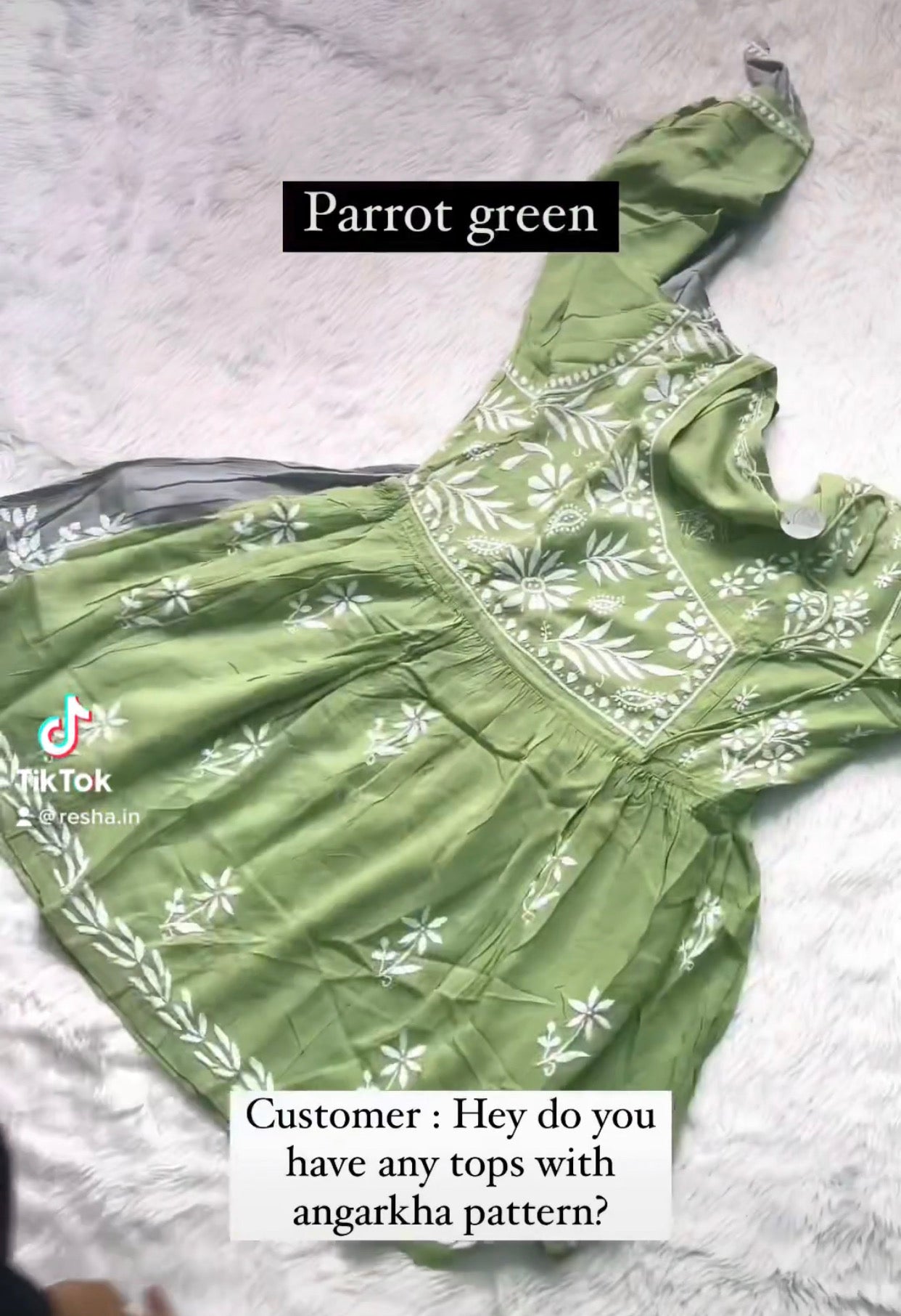Angrakha Chikankari Kurti