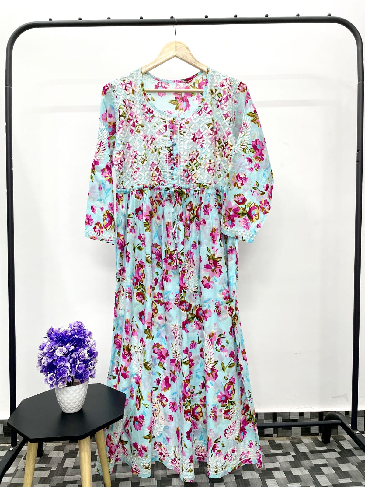Lihaaz Premium Long Mul Mul Gown