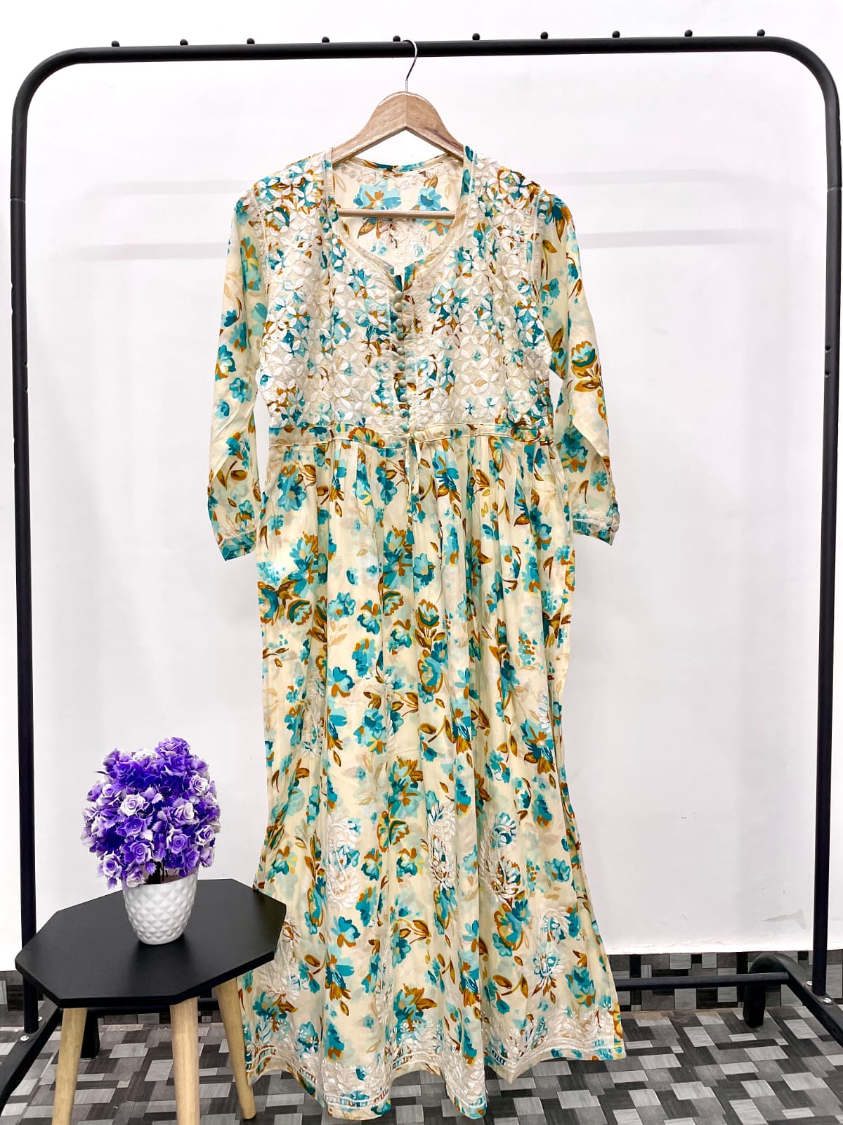 Lihaaz Premium Long Mul Mul Gown