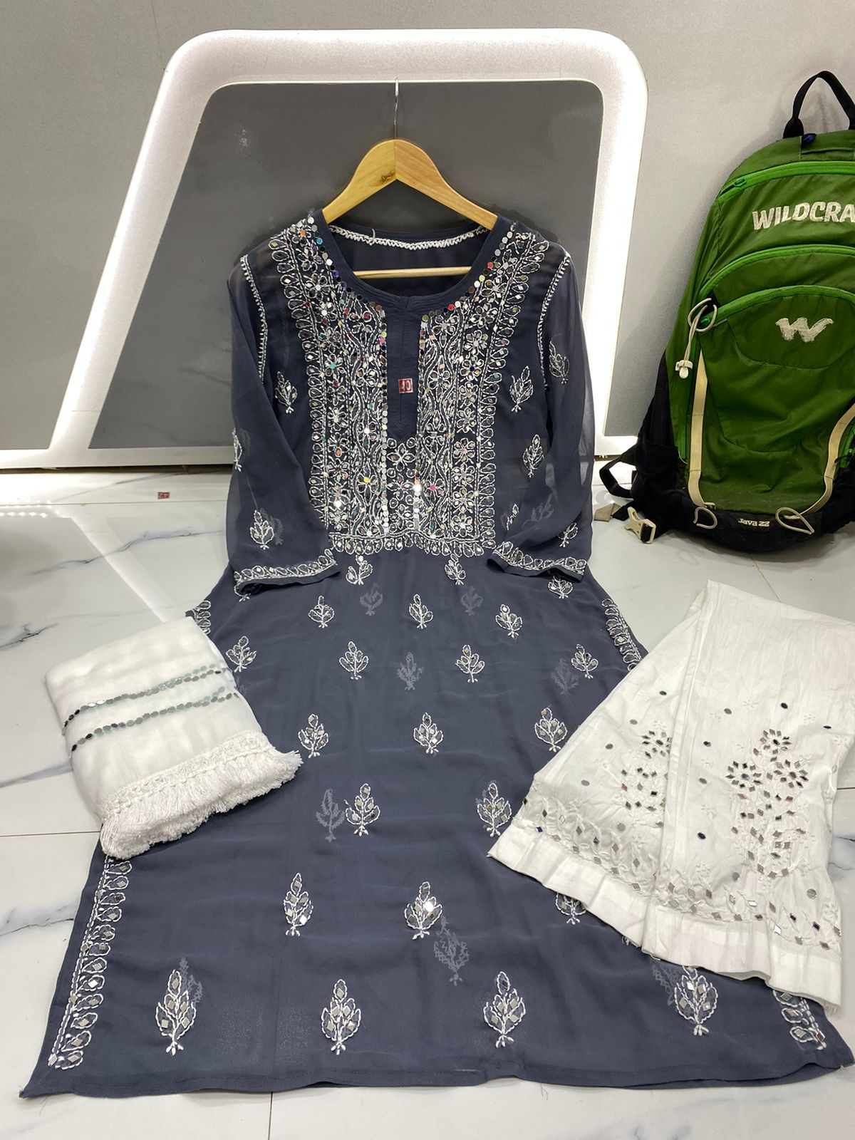 Chaand Mirror Work Suit