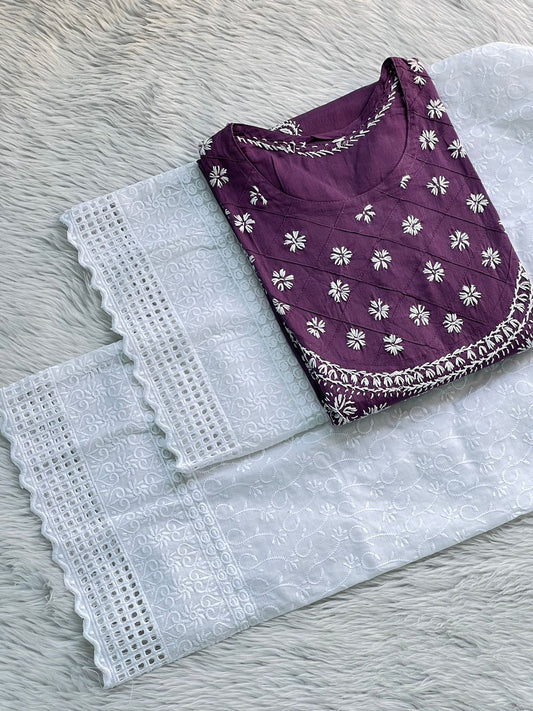 Saanjh Chikankari Kurta/Set