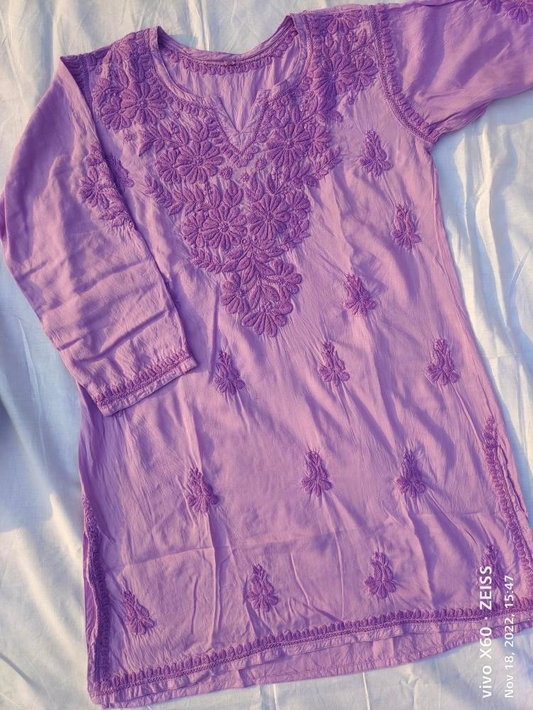 Chikankari Short Kurta