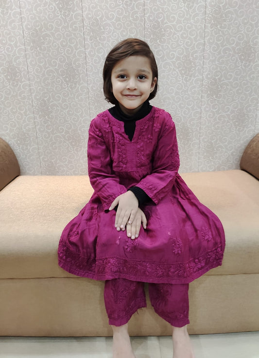 Kids Chikankari Set
