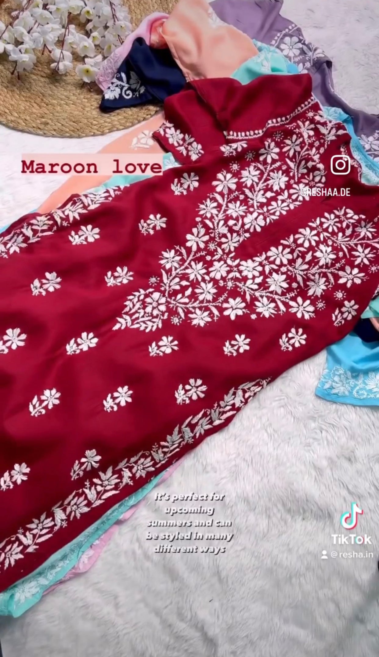 Phool Modal Chikankari Kurta
