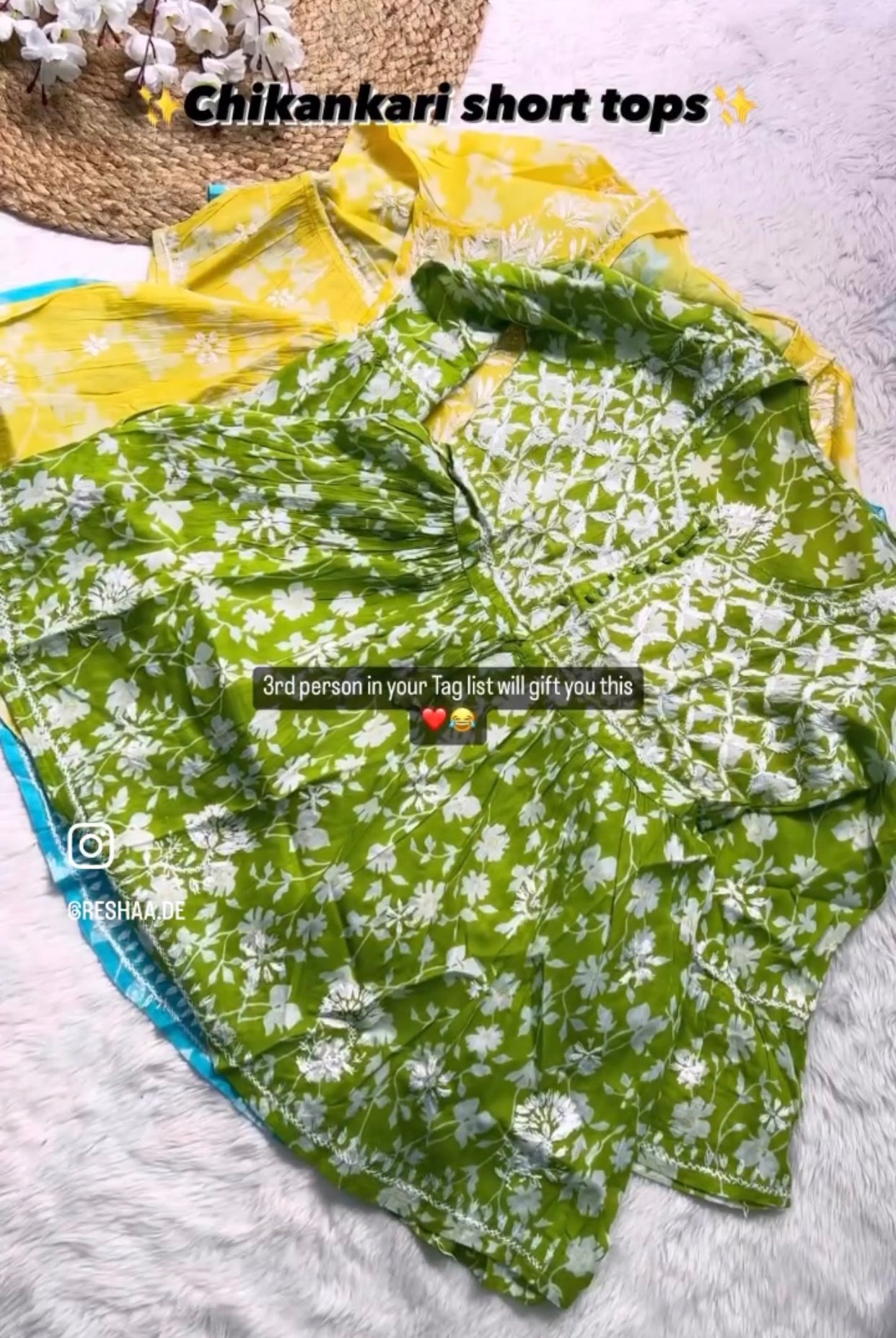 Short Chikankari MulMul Kurta