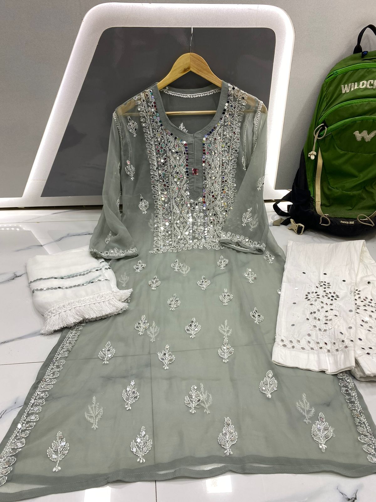 Chaand Mirror Work Suit