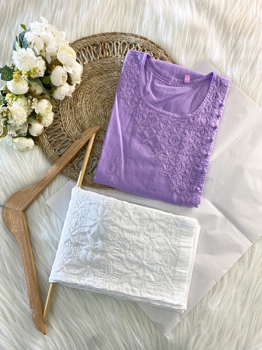 Nishi Short Chikankari Top/Set