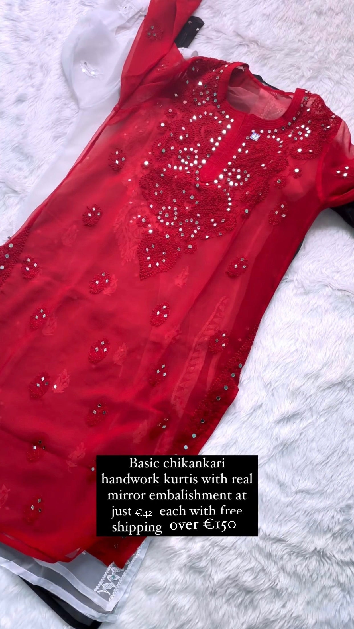 Mirror Embellished Kurta