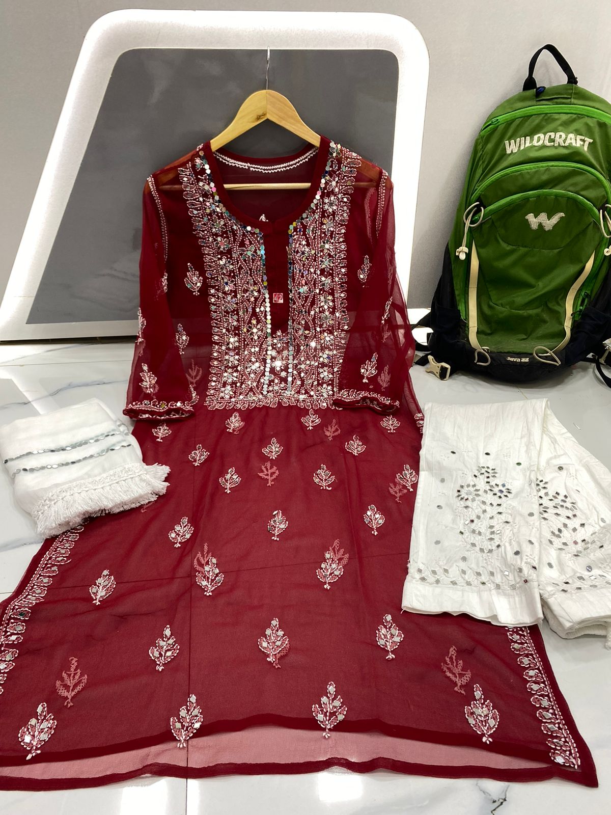 Chaand Mirror Work Suit