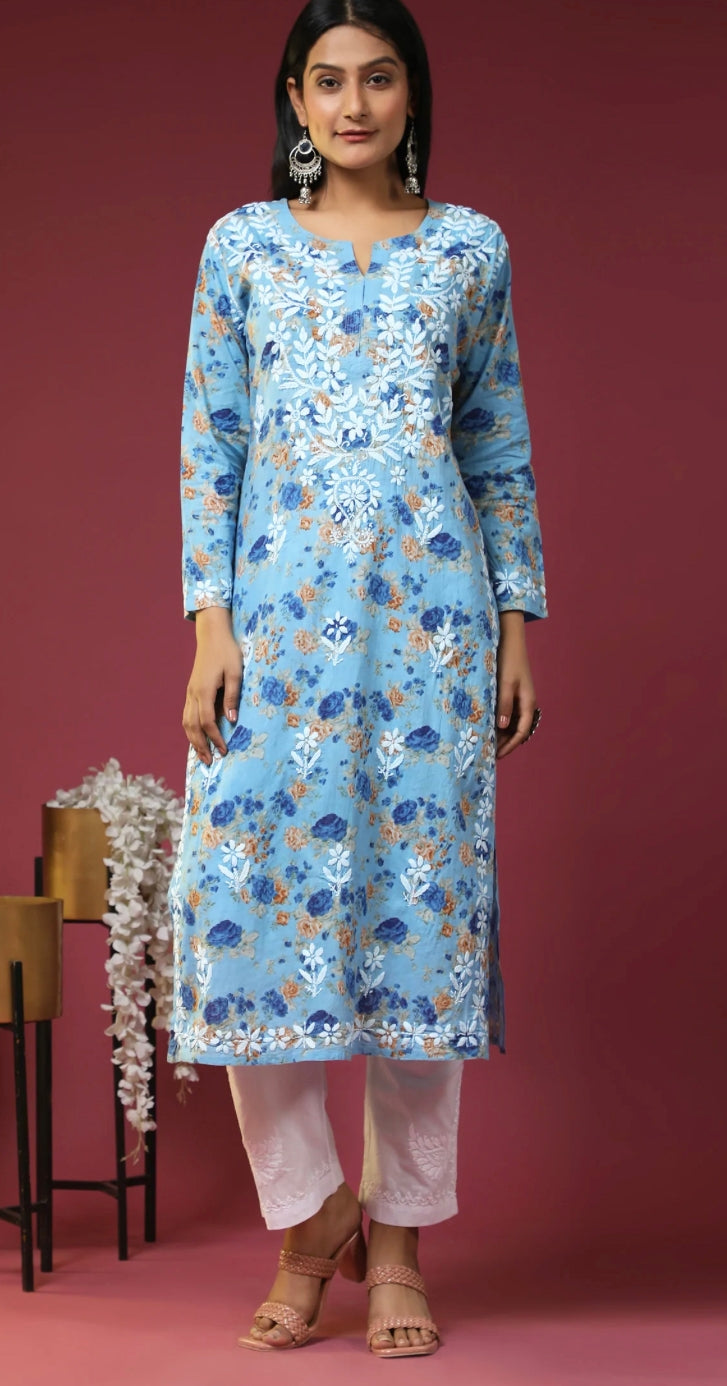 Floral Chikankari Kurta
