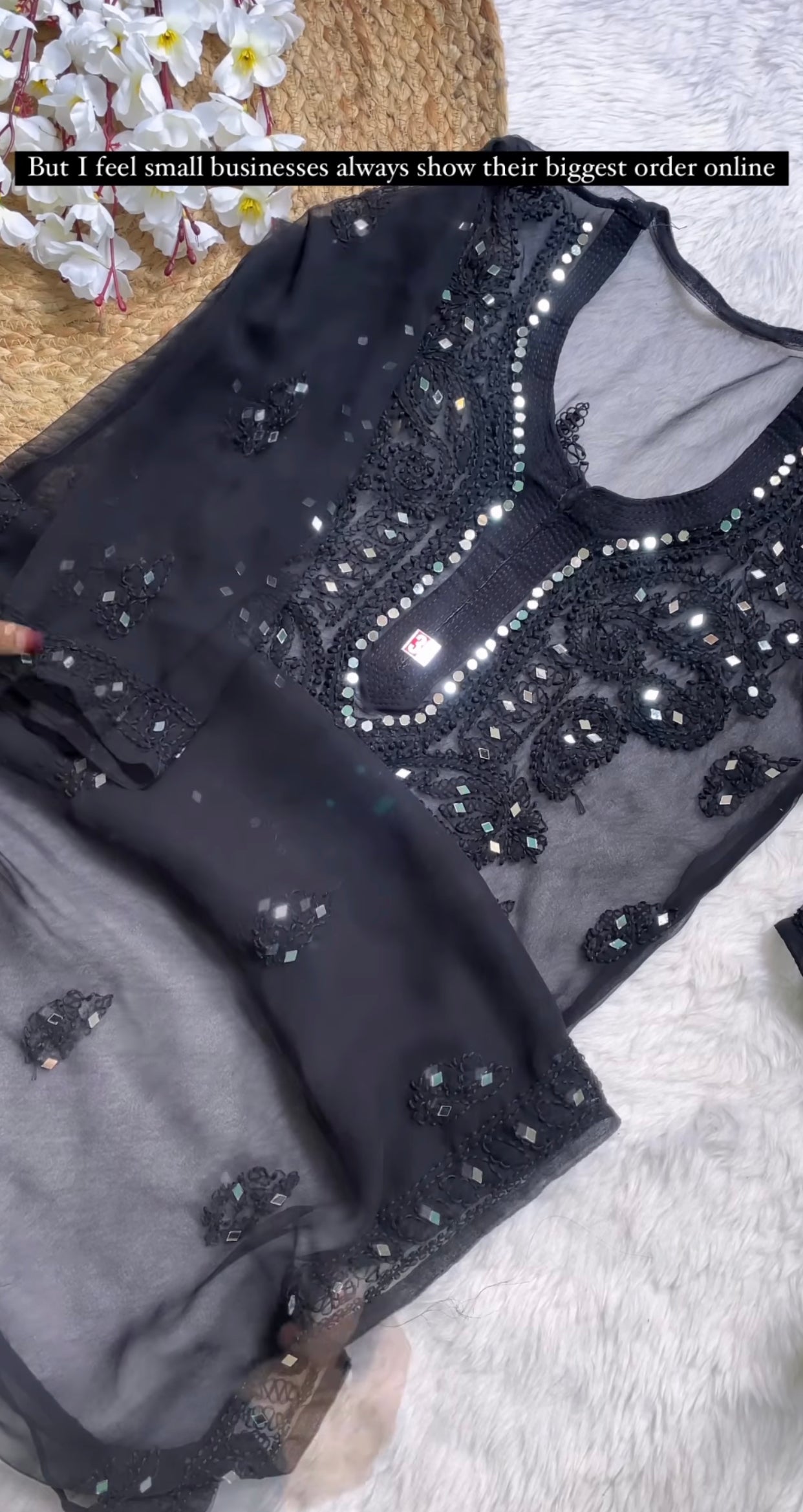 Mirror Embellished Kurta