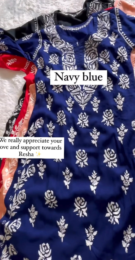Gulaab Plus Size Chikankari Kurta
